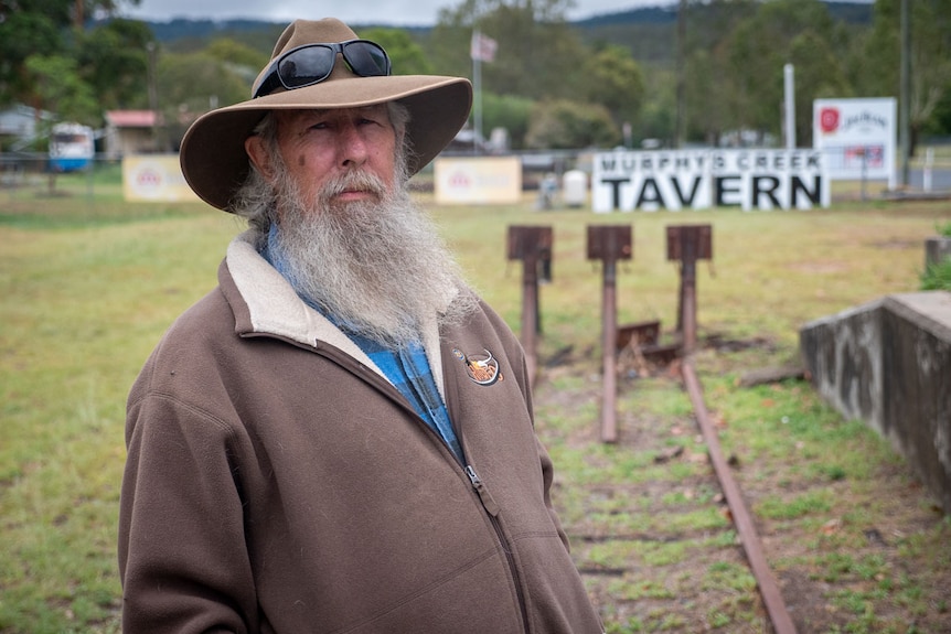 Murray Imms at his property at Murphys Creek in southern Queensland.