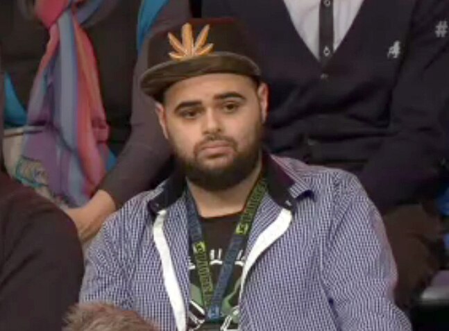 Zaky Mallah in the Q&A audience