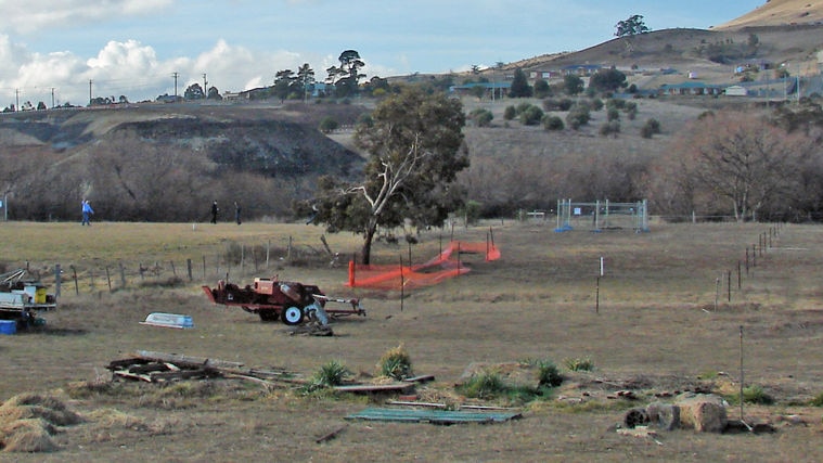 Jordan River levee, southern Tasmania, site of massive aboriginal artefact find.