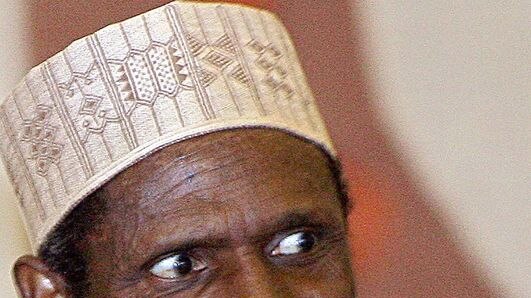 Nigerian President Umaru Yar'Adua looks on during a meeting