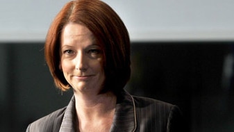 Gillard speaks during a press conference in Canberra on July 13, 2010 (AAP: Alan Porritt)