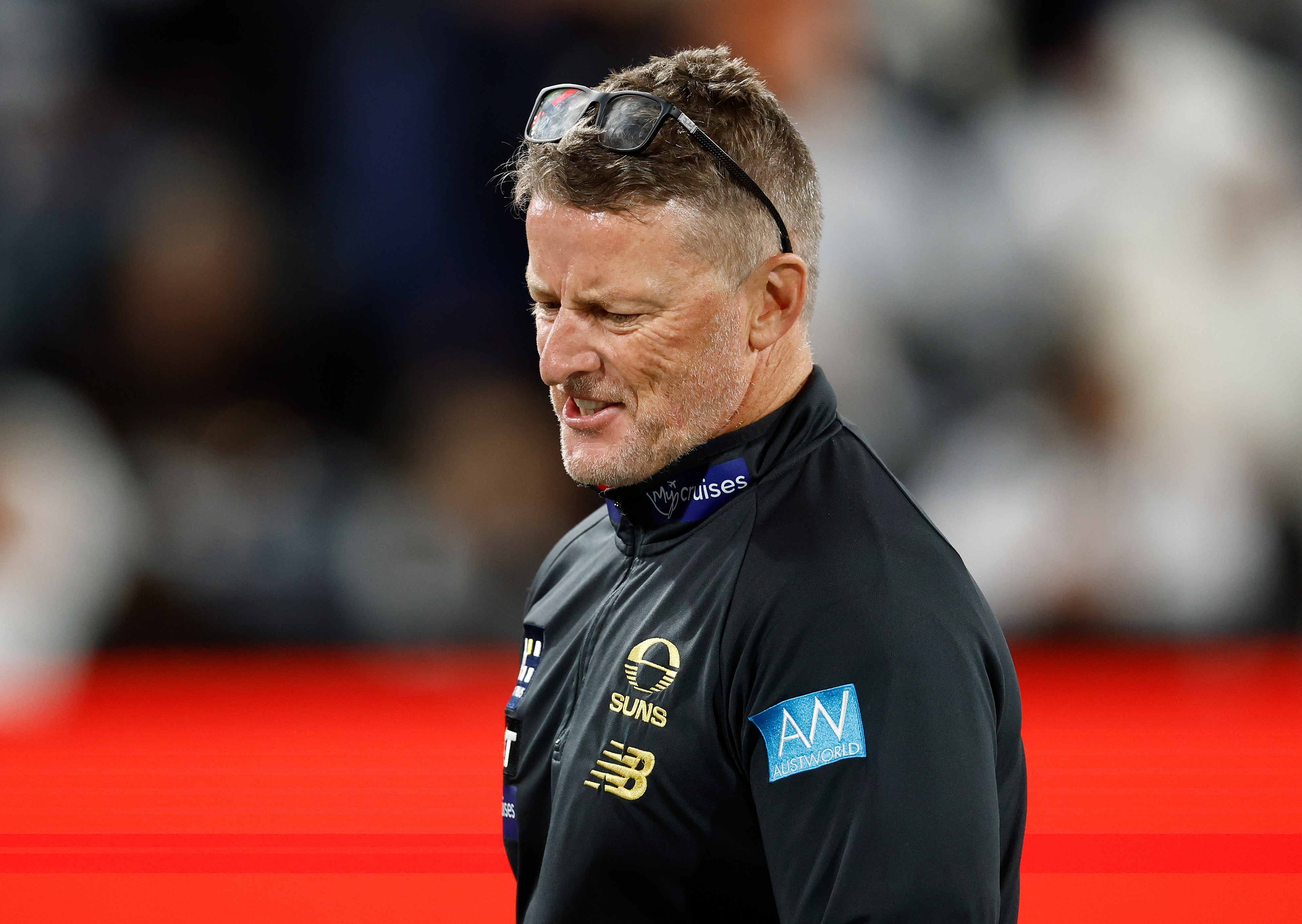 Gold Coast coach Damien Hardwick was frustrated by the umpires