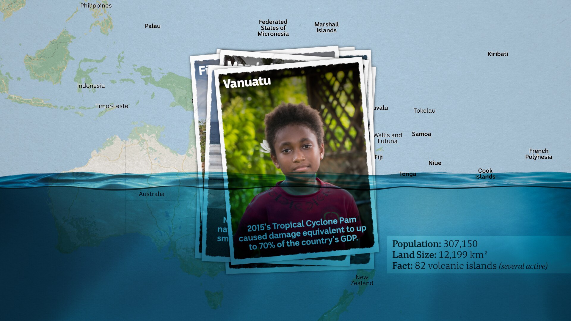 A postcard with Tanya McGarry on it from Vanuatu.