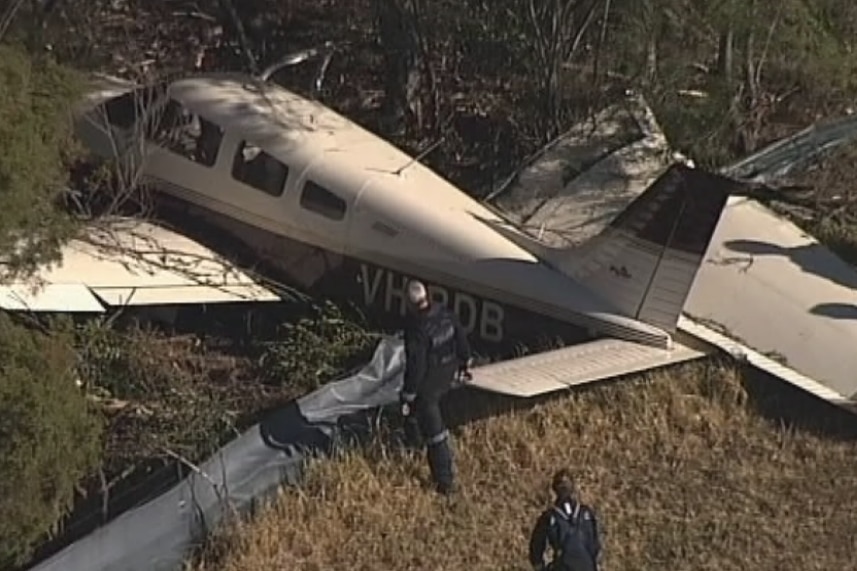 The wreck of a plane.