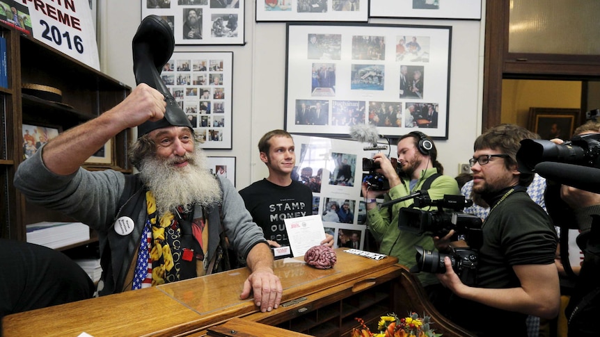 US Democratic presidential candidate Vermin Supreme