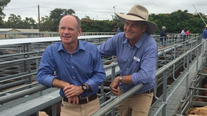 Queensland Premier Campbell Newman with LNP candidate for Gregory Lachlan Millar