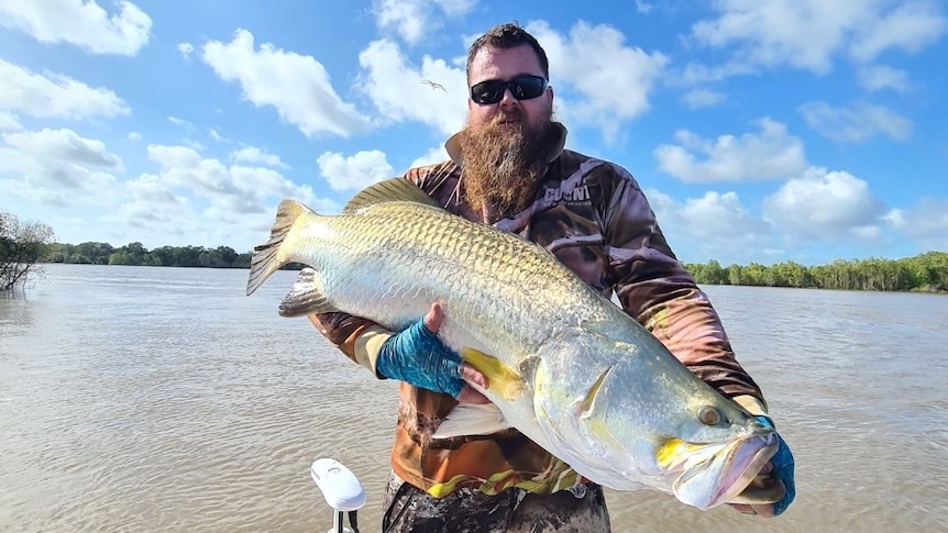 Metre barra caught near Darwin soon after the January earthquake