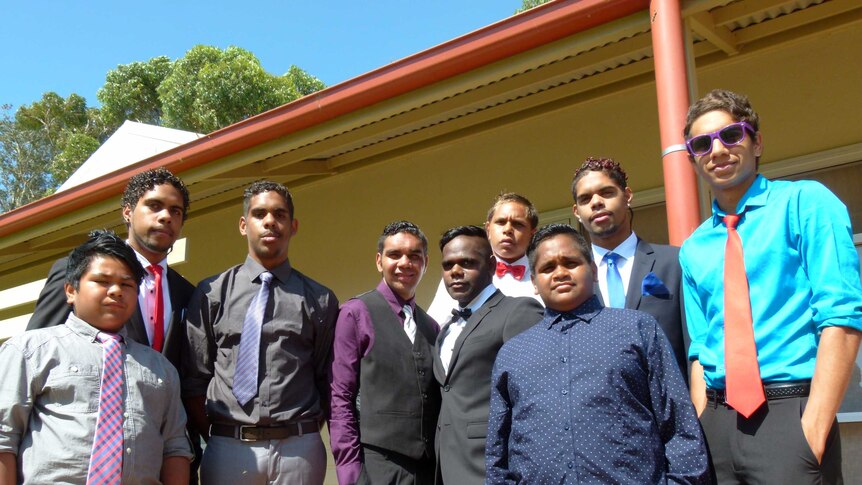 Some of the Wiltja boys before the formal