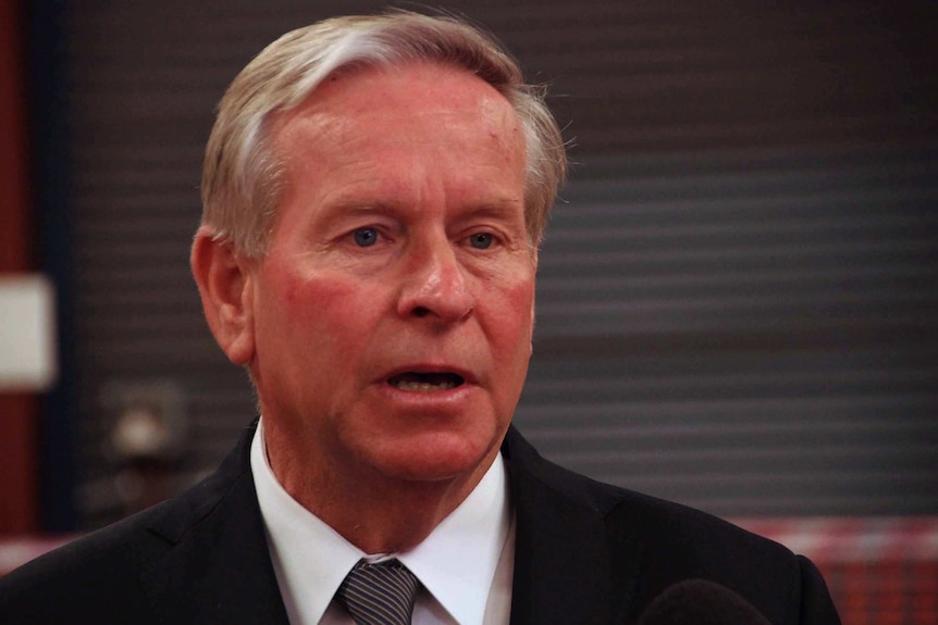 A tight head shot of WA Premier Colin Barnett.