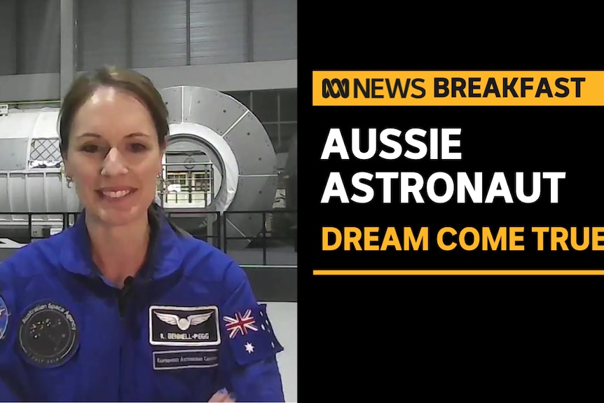 Aussie woman in space, Breaking Barriers: Astronaut Katherine Bennell-Pegg smiles in her space suit.
