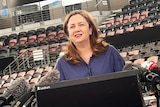 Qld Premier Annastacia Palaszczuk speaks at a media conference in Brisbane