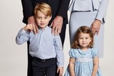 A family portrait of the Duke and Duchess of Cambridge with their two children, George and Charlotte.