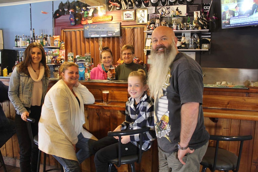 The Jones family at Tasmania's Great Lake Hotel.