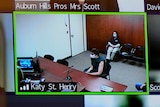Ethan Crumbley appears on a video arraignment at 52nd District Court.
