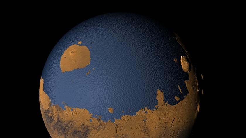 A study of Martian delta regions adds weight to the theory that a large ocean once covered the planet's northern hemisphere