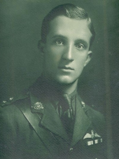 Old monochrome formal portrait of Arthur Long in military uniform.