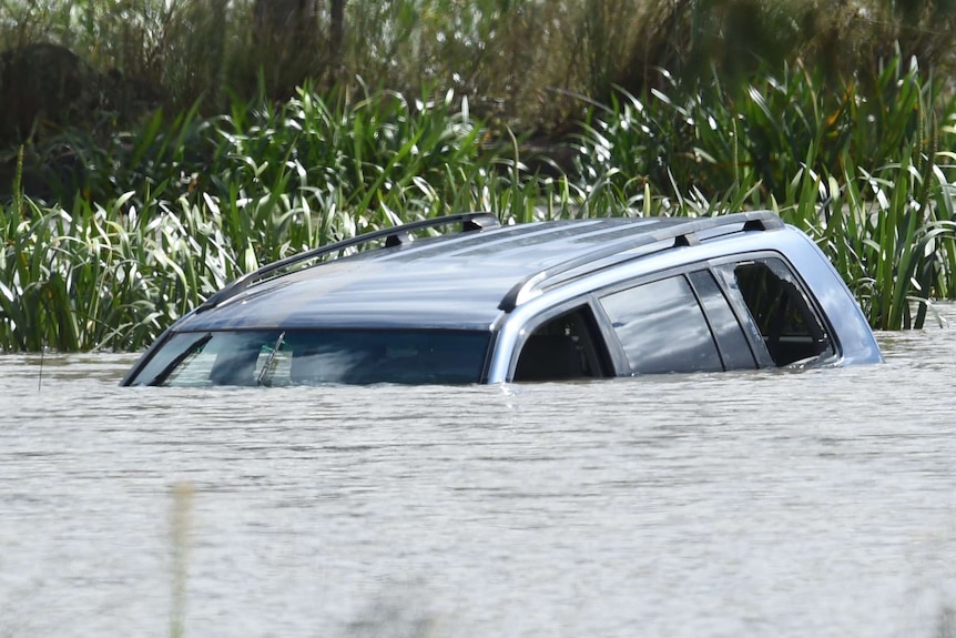 Submerged four wheel drive in a lake at Wyndham Vale in 2015