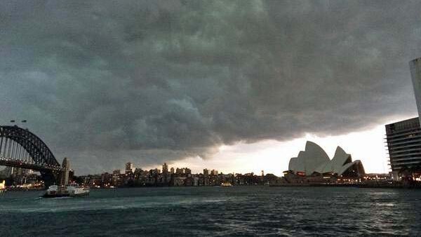 Storm clouds gather over Sydney Opera House