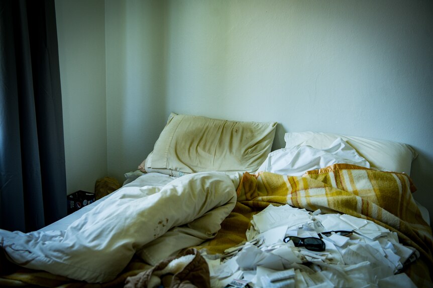 Peter Ristic's sweat stained bedroom