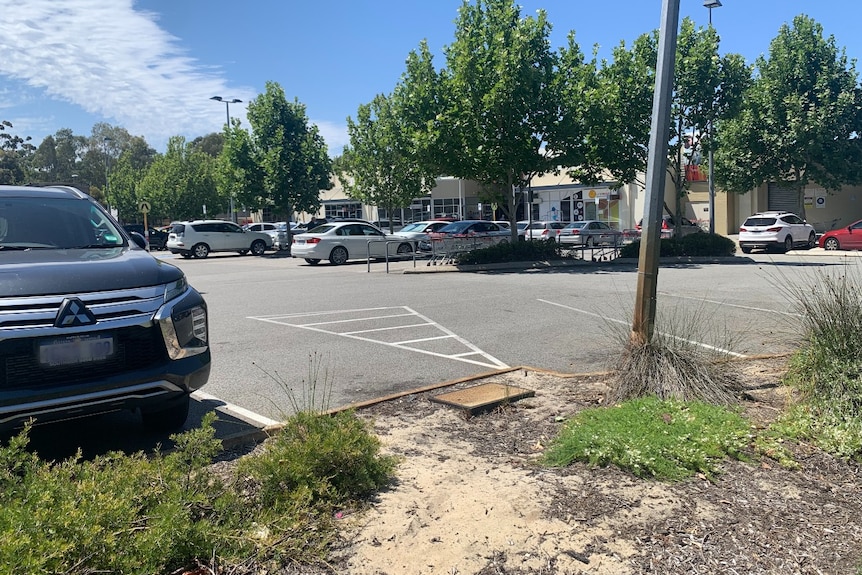 A carpark at a shopping centre