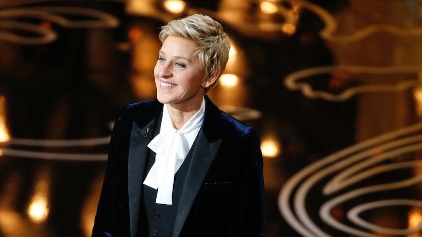 Ellen DeGeneres hosts the 86th Academy Awards on March 2, 2014.