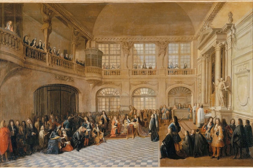 Painting of the court.