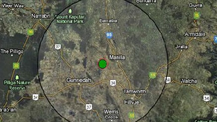 Map of 4.2 magnitude quake