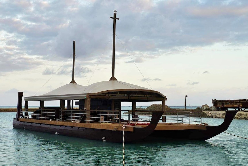 A traditional polynesian boat 