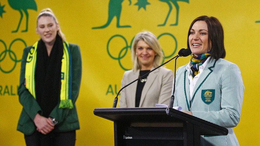 Anna Meares, Lauren Jackson and Kitty Chiller