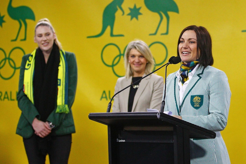 Anna Meares, Lauren Jackson and Kitty Chiller