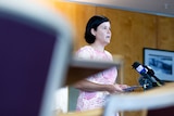 NT Health Minister Natasha Fyles speaking at a press conference.