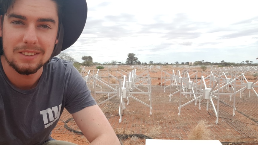 Dr Cook visiting some of the telescopes