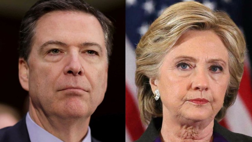 James Comey and Hillary Clinton composite