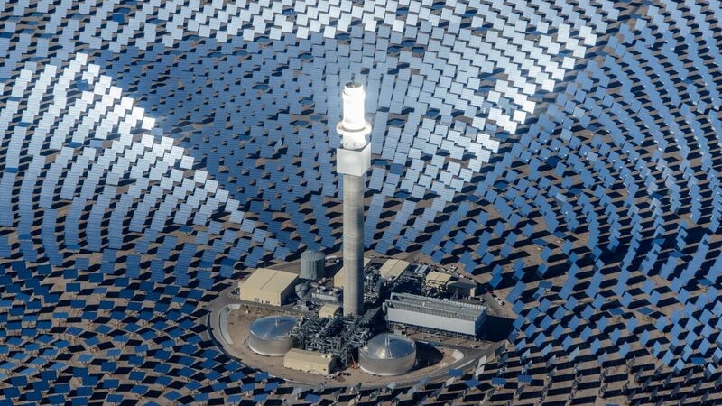 The Crescent Dunes solar power plant in Nevada