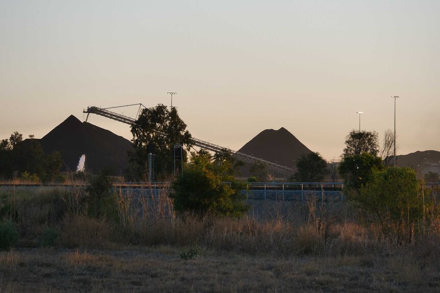 A coal mine at dusk
