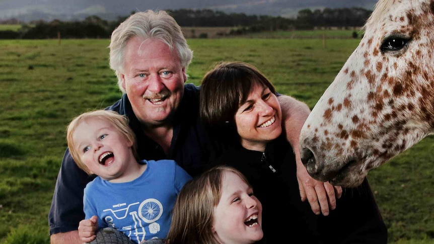Marian McDonald and her family in happier times on the farm