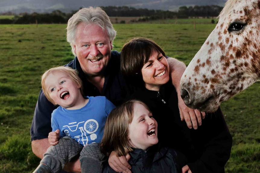 Marian McDonald and her family in happier times on the farm