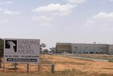An image of the outside of the Bourke abattoir taken from the road