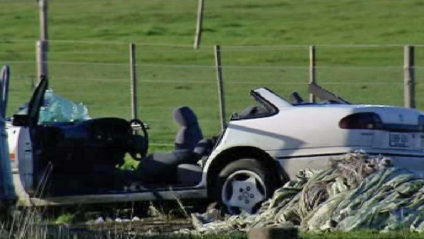 Driver taken to hospital after car ended up in a paddock