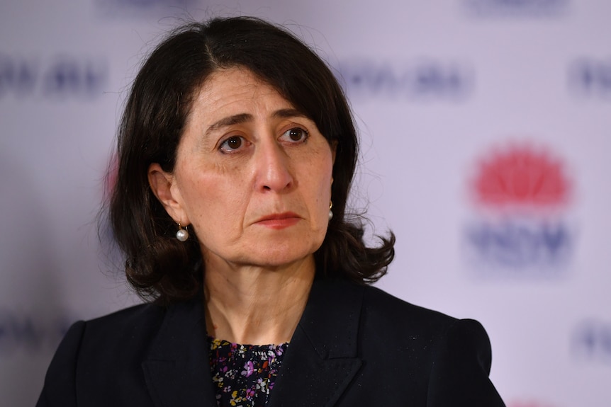 Gladys Berejiklian addresses the media.