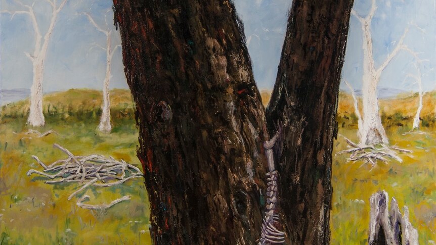 One of the finalists in the Glover Art Prize 2014, A Confusion of Limbs (Forest Paddock).