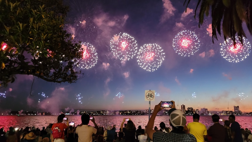 Fireworks lighting up the sky