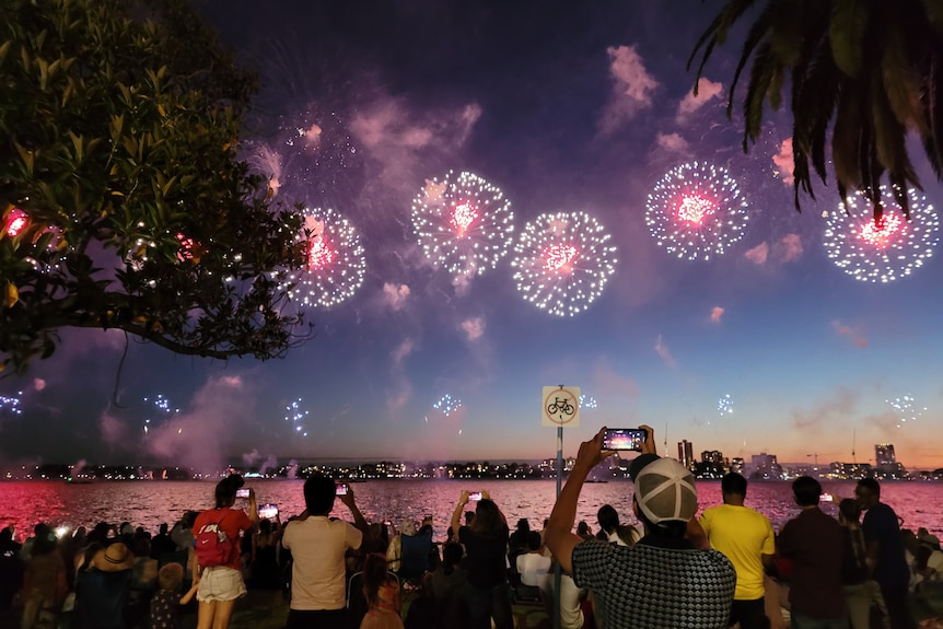 Fireworks lighting up the sky