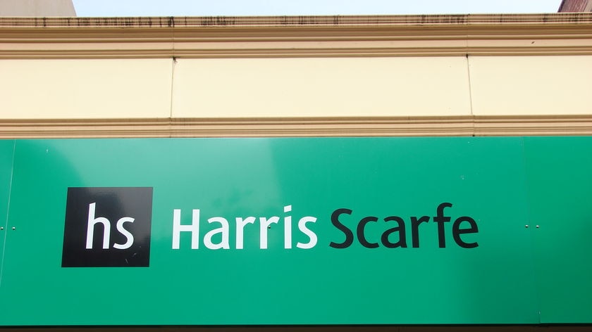 Harris Scarfe store signage.