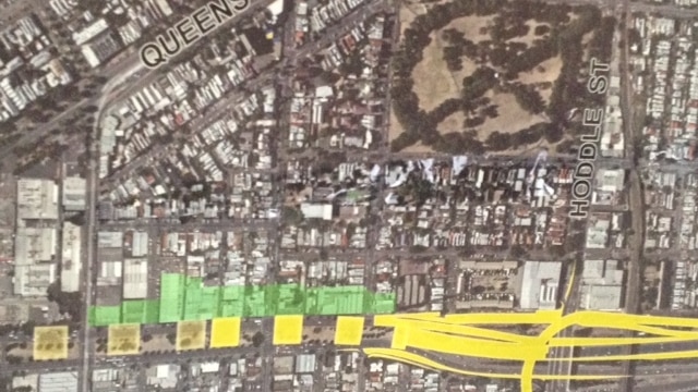 The Victorian Government releases map showing properties to be acquired for East West Link