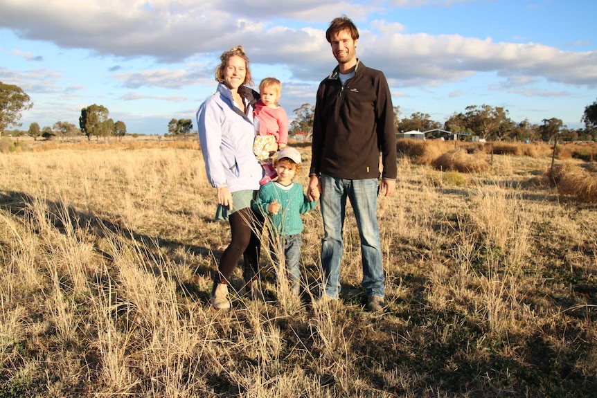 The Tapscott family on their farm