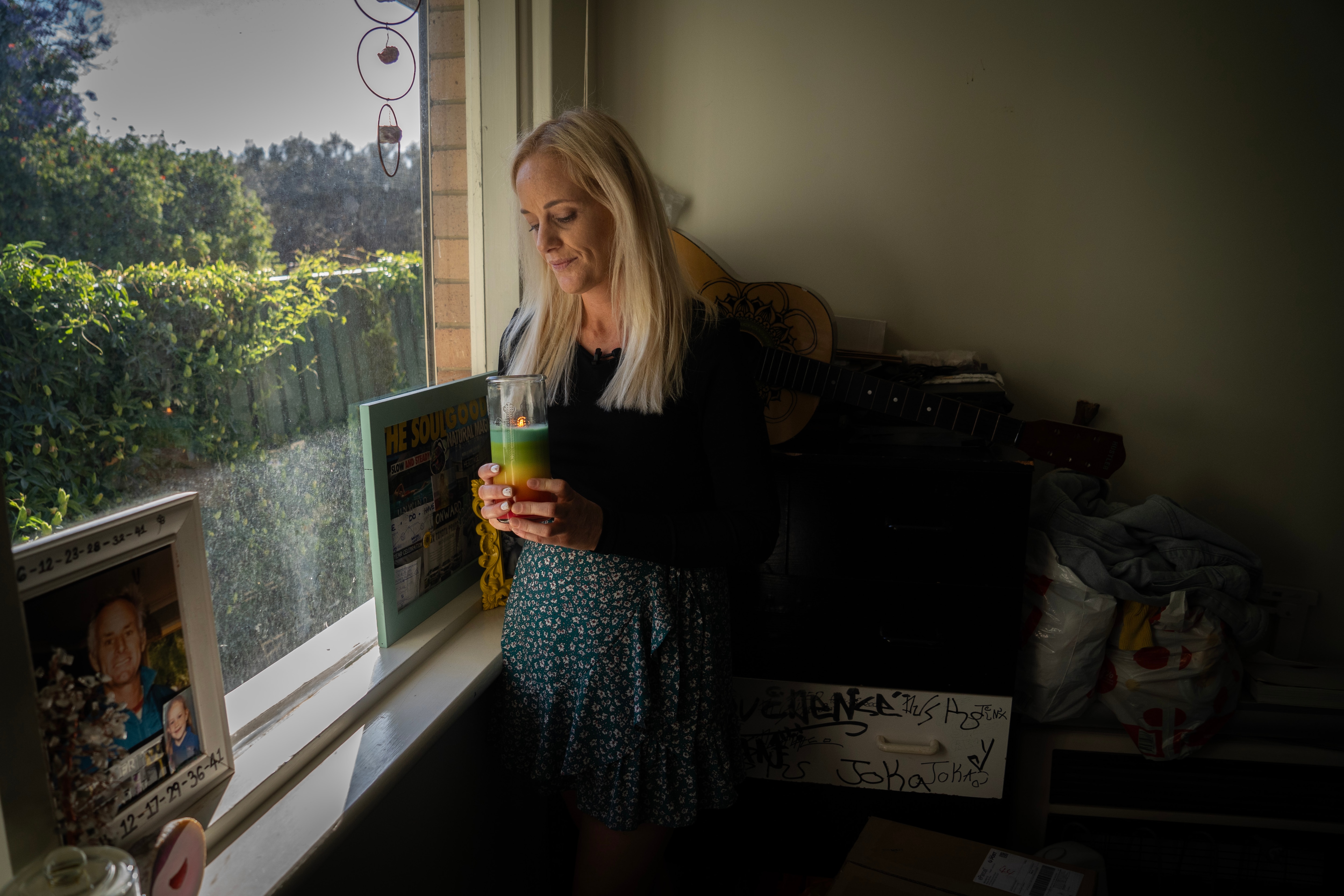 woman holding candle