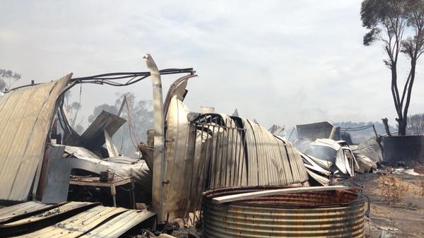 Shed down at Cudlee Creek