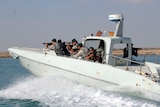 Iranian military personnel participate in the Velayat-90 war game near the Strait of Hormuz