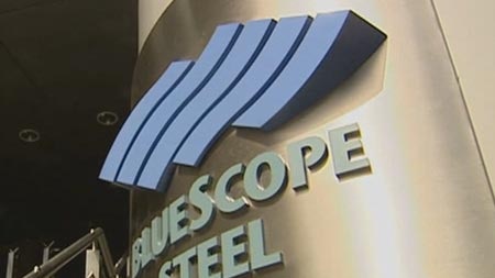 BlueScope Steel office with logo